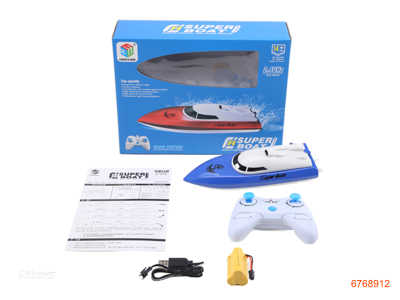 2.4G R/C BOAT,W/LIGHT/3.6V BATTERY IN BODY/USB CABLE,W/O 2*AA BATTERIES IN CONTROLLER