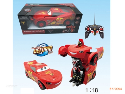 1:18 6CHANNELS R/C TRANSFORMER CAR,W/3.6V BATTERY IN CAR/USB,W/O 2*AA BATTERIES IN CONTROLLER