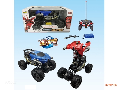 1:18 6CHANNELS R/C TRANSFORMER CAR,W/6V BATTERY IN CAR/USB,W/O 2*AA BATTERIES IN CONTROLLER,2COLOURS