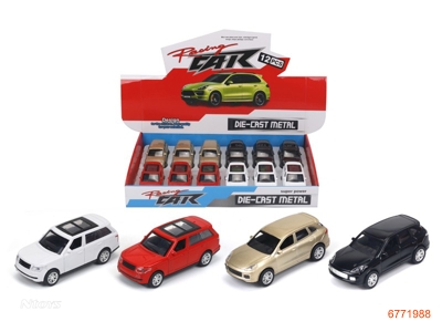 1:43 PULL BACK DIE-CAST CAR,12PCS/DISPLAY BOX,2ASTD