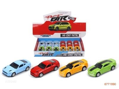 1:43 PULL BACK DIE-CAST CAR,12PCS/DISPLAY BOX,2ASTD