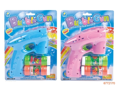 B/O BUBBLE GUN,W/LIGHT/MUSIC,W/O 3*AA BATTERIES