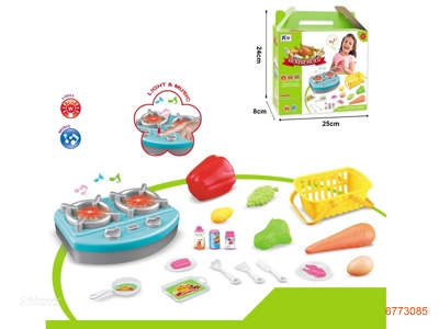 COOKING SET,W/LIGHT/MUSIC,W/O 2*AA BATTERIES