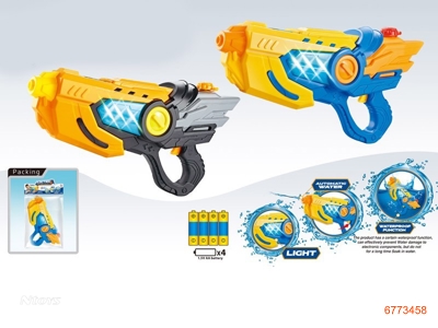 47CM B/O WATER GUN,W/LIGHT,W/O 4*AA BATTERIES,2COLOURS