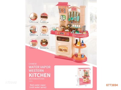 KITCHEN SET,W/MUSIC/SOUND/LIGHT W/O 6*AA BATTERIES