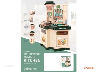 KITCHEN SET,W/MUSIC/SOUND/LIGHT W/O 6*AA BATTERIES