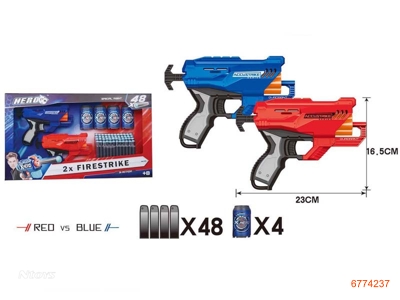 SOFT BULLET GUN W/48PCS BULLET + 4PCS DART,2COLOURS