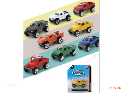 1:64 FREE WHEEL DIE-CAST CAR,1PCS,4ASTD 8COLOURS