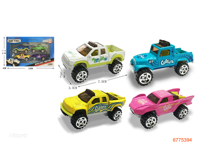 FREE WHEEL DIE-CAST CAR 4PCS