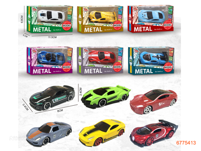 FREE WHEEL DIE-CAST CAR 1PCS,6ASTD