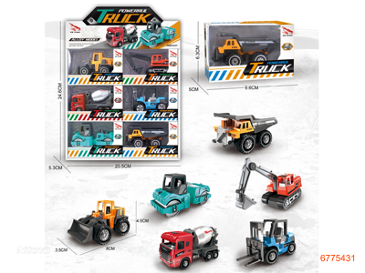 FREE WHEEL DIE-CAST TRUCK,6PCS/DISPLAY BOX,6ASTD