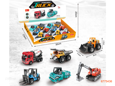 1:64 FREE WHEEL DIE-CAST TRUCK,12PCS/DISPLAY BOX