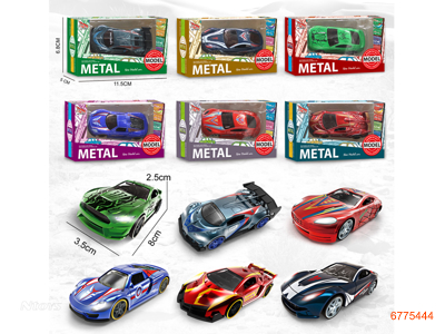 FREE WHEEL DIE-CAST CAR 1PCS,6ASTD