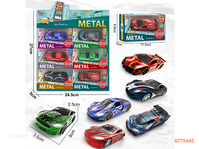 FREE WHEEL DIE-CAST CAR,6PCS/DISPLAY BOX,6ASTD