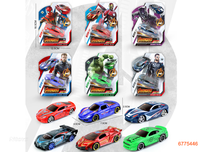 FREE WHEEL DIE-CAST CAR 1PCS,6ASTD