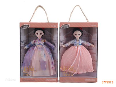 30CM SOLID BODY FASHION DOLL W/LIGHT/MUSIC/3*AG13 BATTERIES 5ASTD