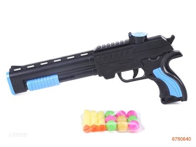 SOFT BULLET GUN W/BALL 2COLOR