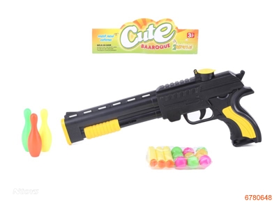 SOFT BULLET GUN W/BALL 3COLOR