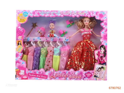 11''SOLID BODY FASHION DOLL SET