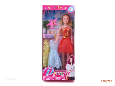 11''SOLID BODY FASHION DOLL SET