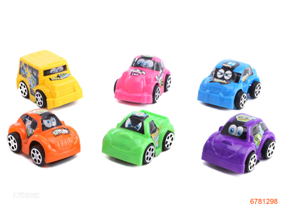 P/B CAR 6PCS 6ASTD 6COLOUR