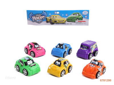 P/B CAR 6PCS 6ASTD 6COLOUR