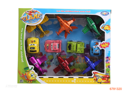 P/B PLANE 6PCS + P/B CAR 4PCS 10ASTD 10COLOUR