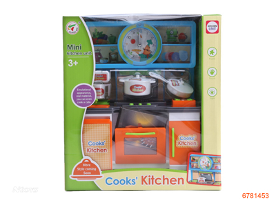 COOKING SET W/CLOCK W/O 1AA