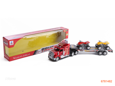 F/P TRUCK W/MOTORCYCLE 2PCS 2COLOUR