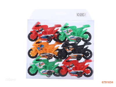 FREE WHEEL MOTORCYCLE 6PCS 4COLOUR