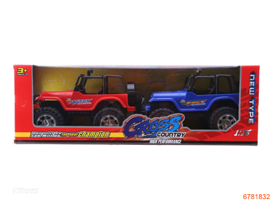 F/P CROSS COUNTRY VEHICLE 2PCS RED/BLUE 2COLOUR