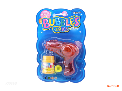 BUBBLE GUN W/FLICKER/2*AG BATTERIES 2COLOUR