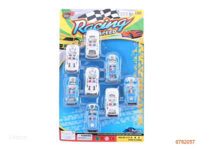 P/B POLICE CAR 8PCS 4ASTD 2COLOUR