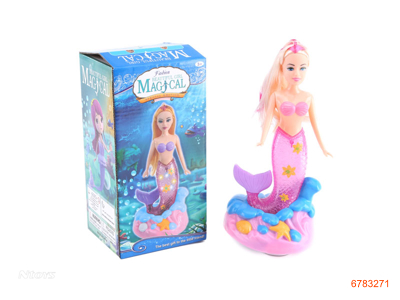 B/O MERMAID W/LIGHT/MUSIC/BUMP&GO W/O 3*AA BATTERIES