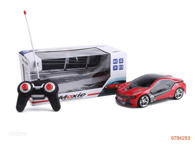 1：18 4CHANNELS R/C CAR W/LIGHT W/O 4AA BATTERIES IN CAR,2AA BATTERIES IN CONTROLLER 2COLOUR