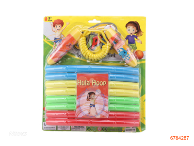 2IN1 CARTOON JUMPING ROPE AND HULA HOOP SET