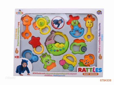 BABY STORY MACHINE RATTLE W/VOICE MUSIC 11PCS W/O 2AA BATTERIES 2ASTD