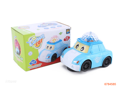 3D B/O CARTOON CAR W/ROTATE LIGHT,MUSIC W/O 3AA BATTERIES