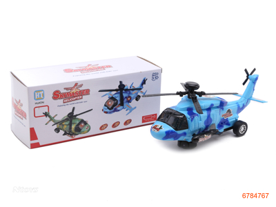 B/O HELICOPTER W/3LIGHT,MUSIC W/O 3AA BATTERIES 2COLOUR