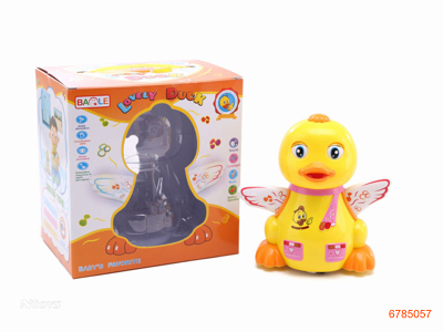 B/O CARTOON DUCK W/LIGHT,MUSIC W/O 3AA BATTERIES 2COLOUR