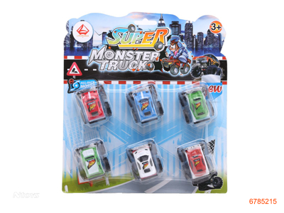 P/B CAR 6PCS 3COLOUR