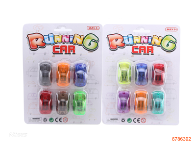 P/B CAR.6PCS 4ASTD 6COLOUR