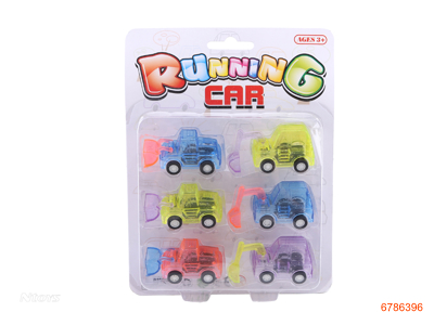 P/B CAR.6PCS 2ASTD 4COLOUR