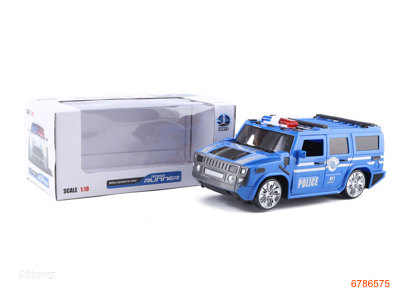 1:18 B/O POLICE CAR.W/LIGHT.W/O 3AA BATTERIES IN CAR.