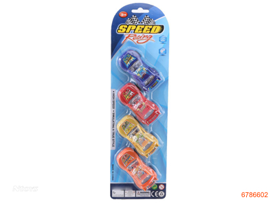 P/B RACE CAR.4PCS.2ASTD 4COLOUR