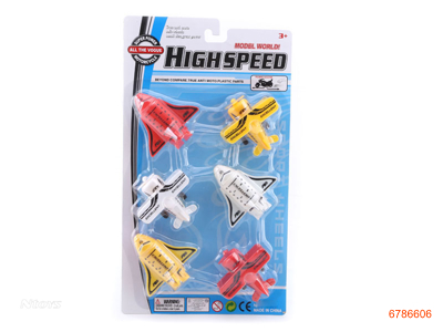 P/B PLANE.6PCS.2ASTD 4COLOUR