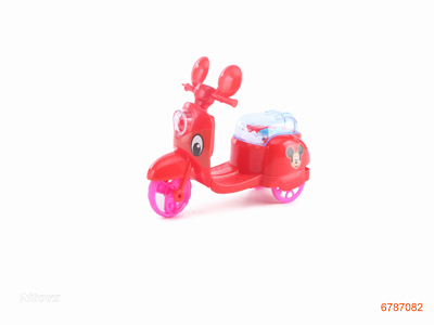 CARTOON PULL LINE MOTORCYCLE.W/SNOW/2*AG13 BATTERIES