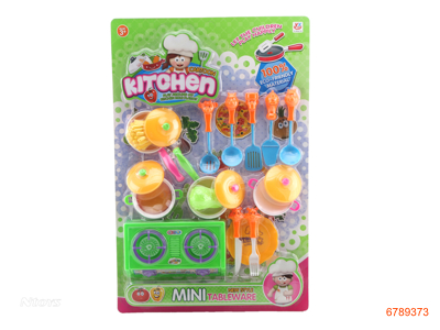 KITCHEN SET W/LIGHT/SOUND W/O 2*AA BATTERIES