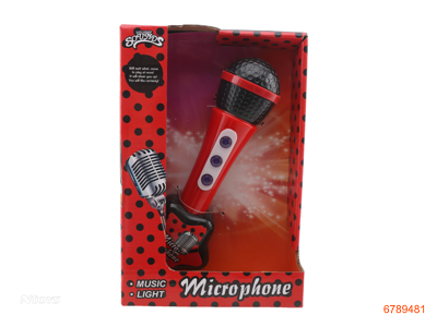 MUSICAL MICROPHONE W/LIGHT/MUSIC W/O 2AA BATTERIES