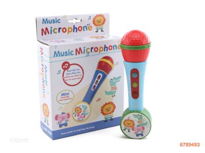 MUSICAL MICROPHONE W/LIGHT/MUSIC W/O 2AA BATTERIES